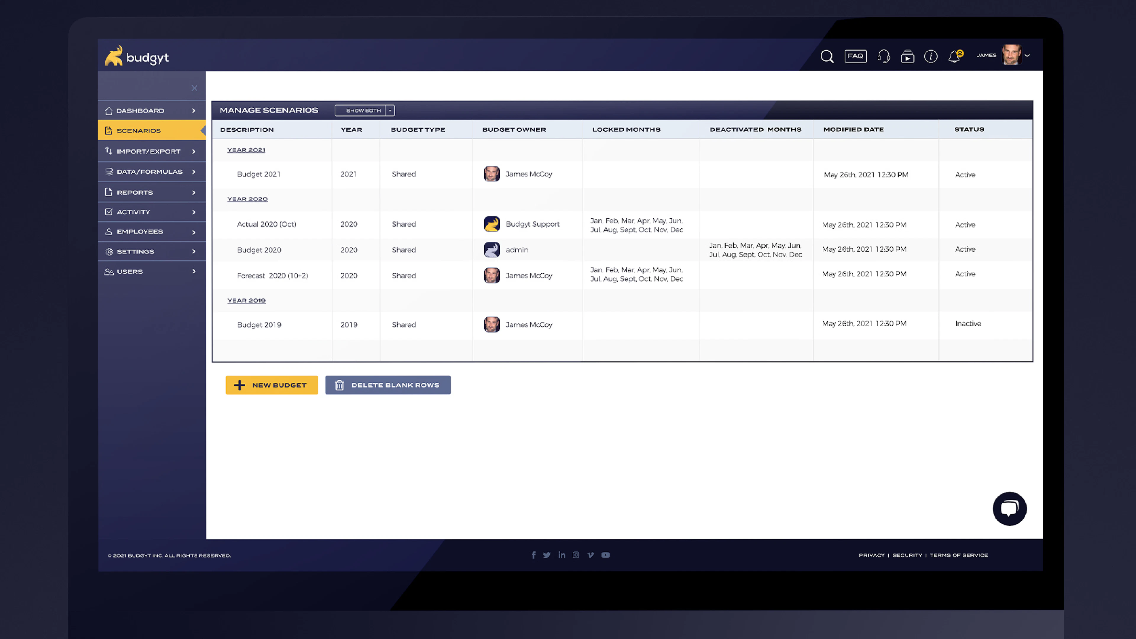 screenshot of Budgyt