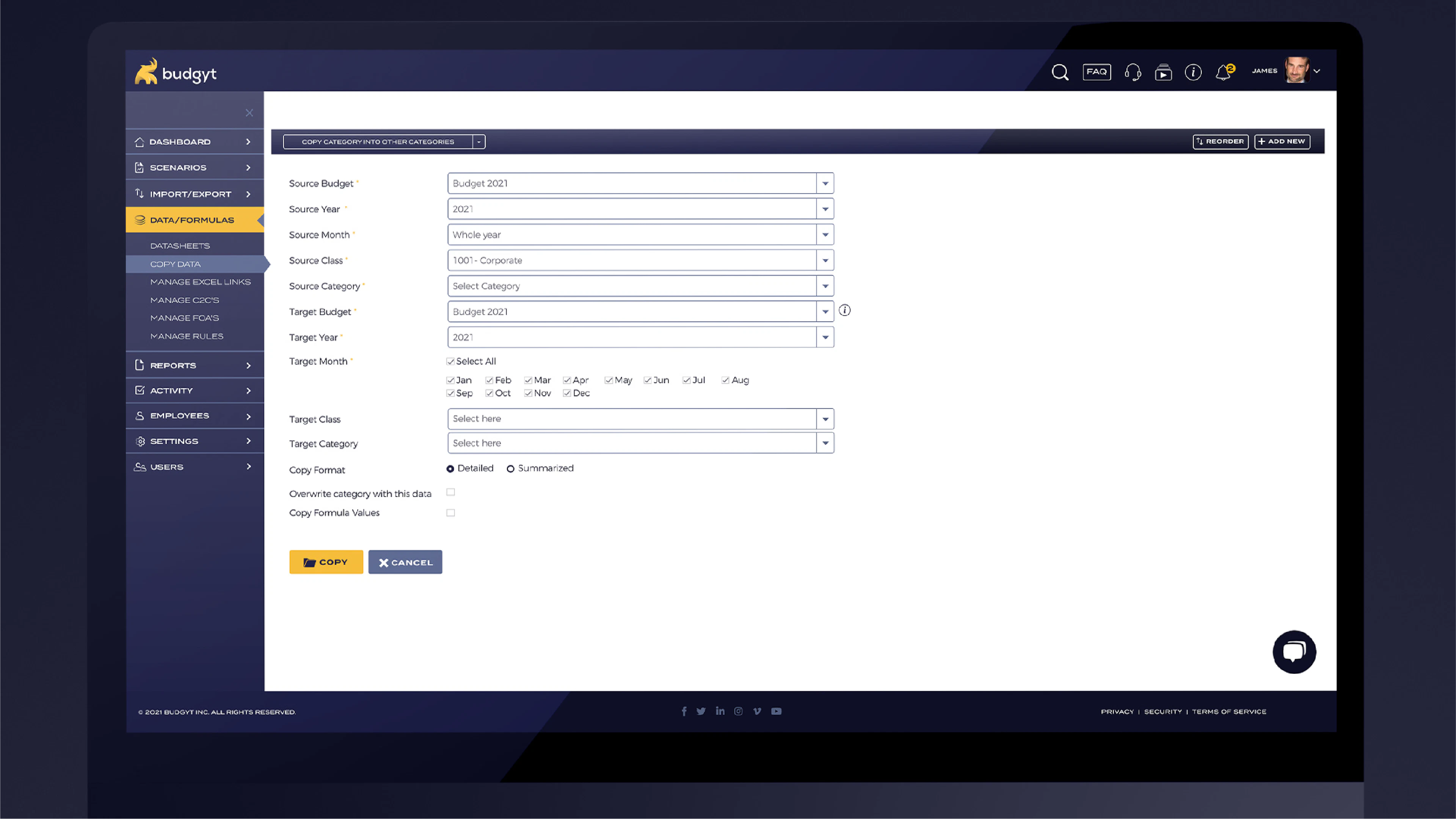 screenshot of Budgyt