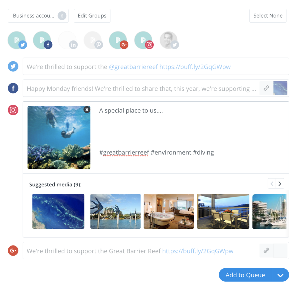screenshot of Buffer