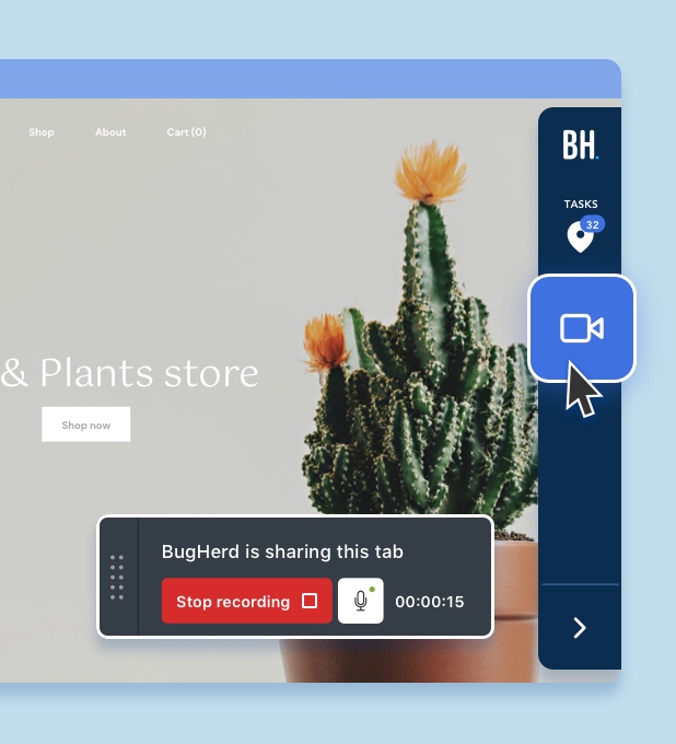 screenshot of BugHerd