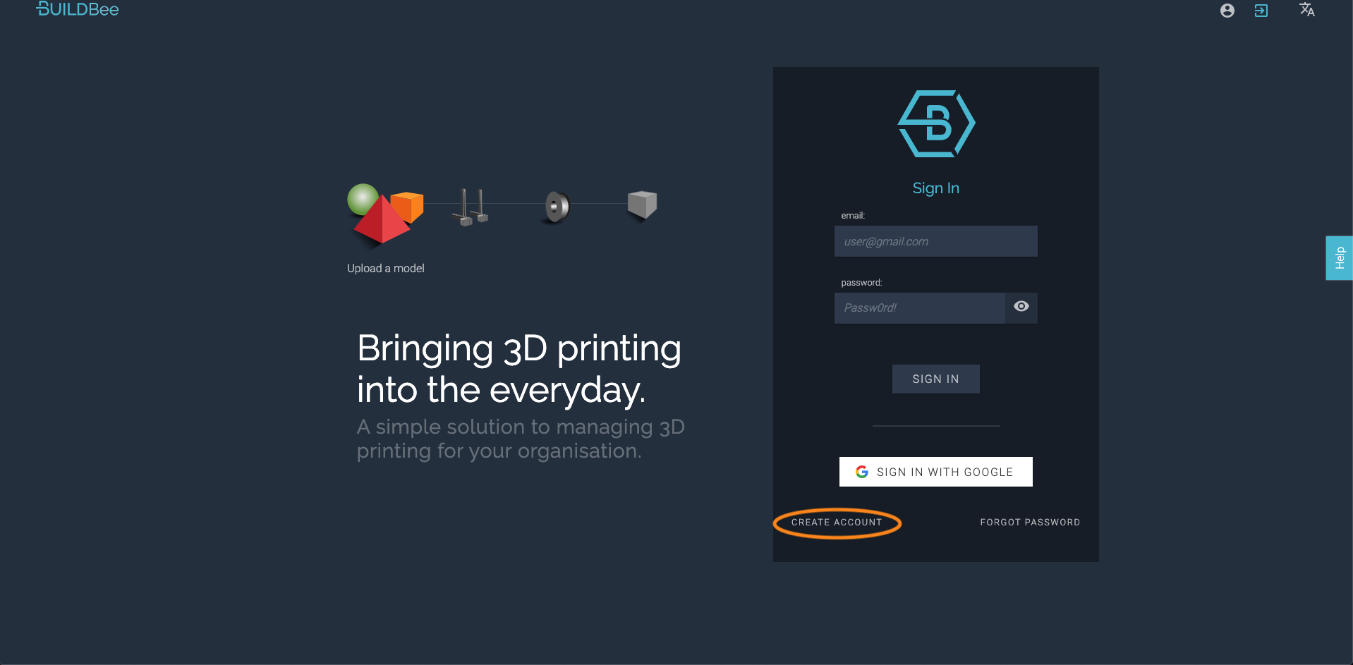 screenshot of BuildBee