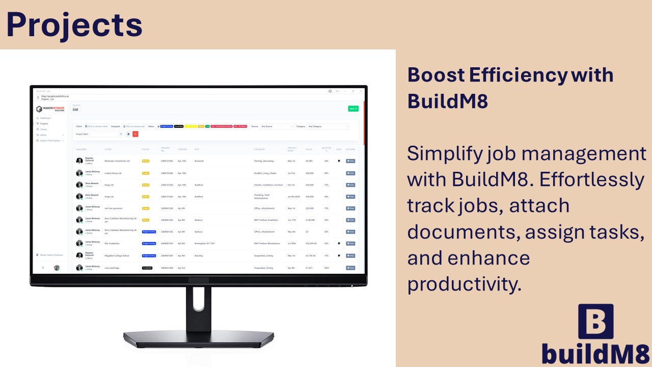 screenshot of BuildM8