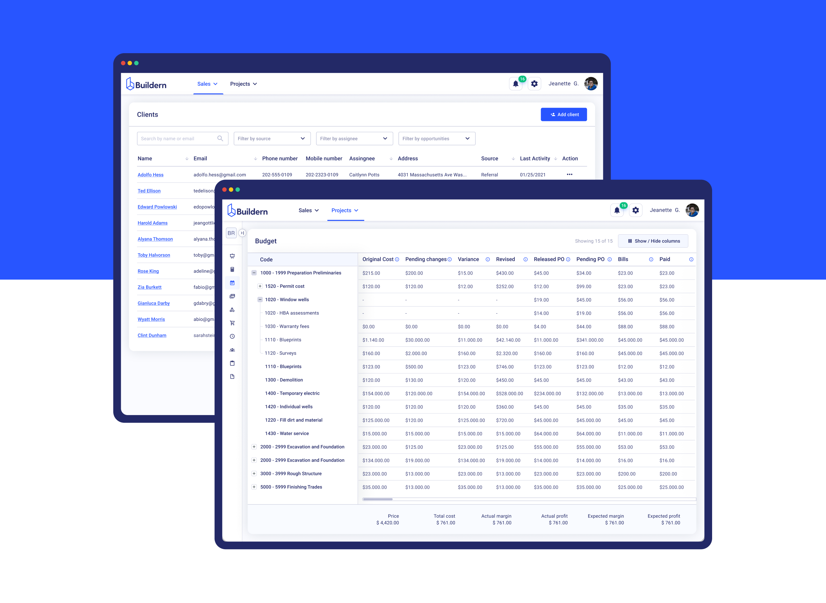 screenshot of Buildern
