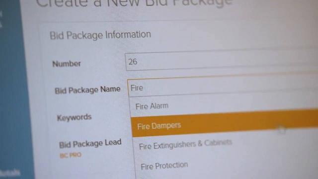 screenshot of BuildingConnected