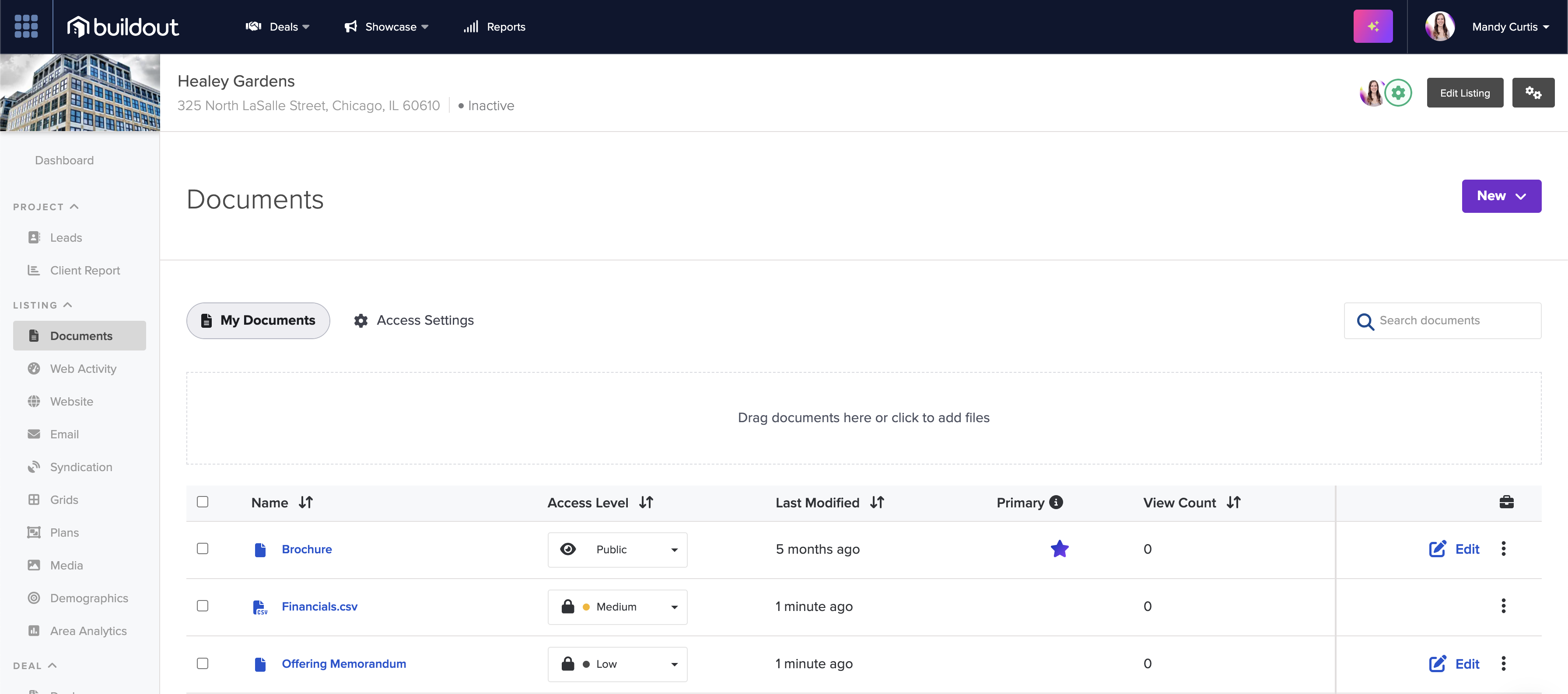screenshot of Buildout