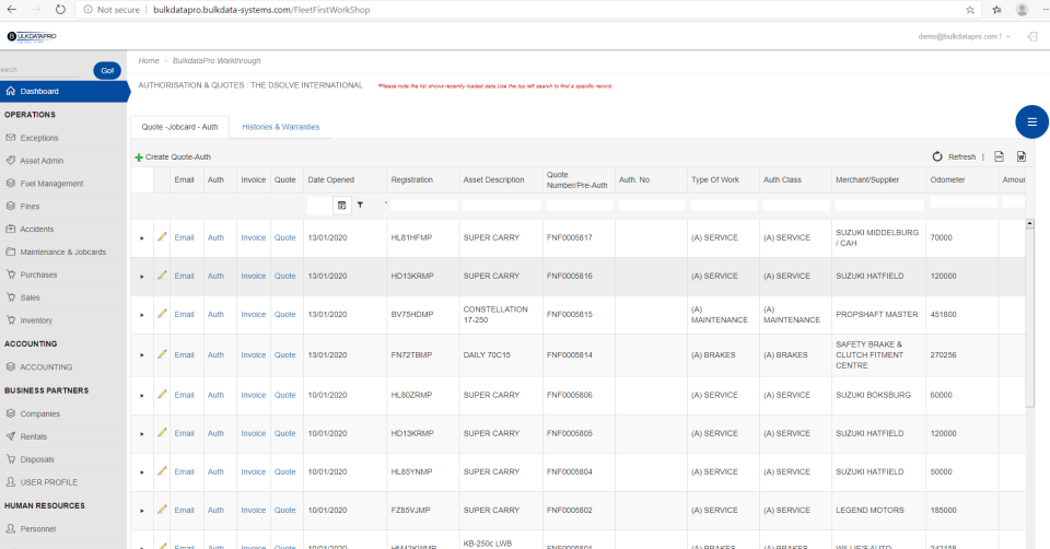 screenshot of BulkdataPro
