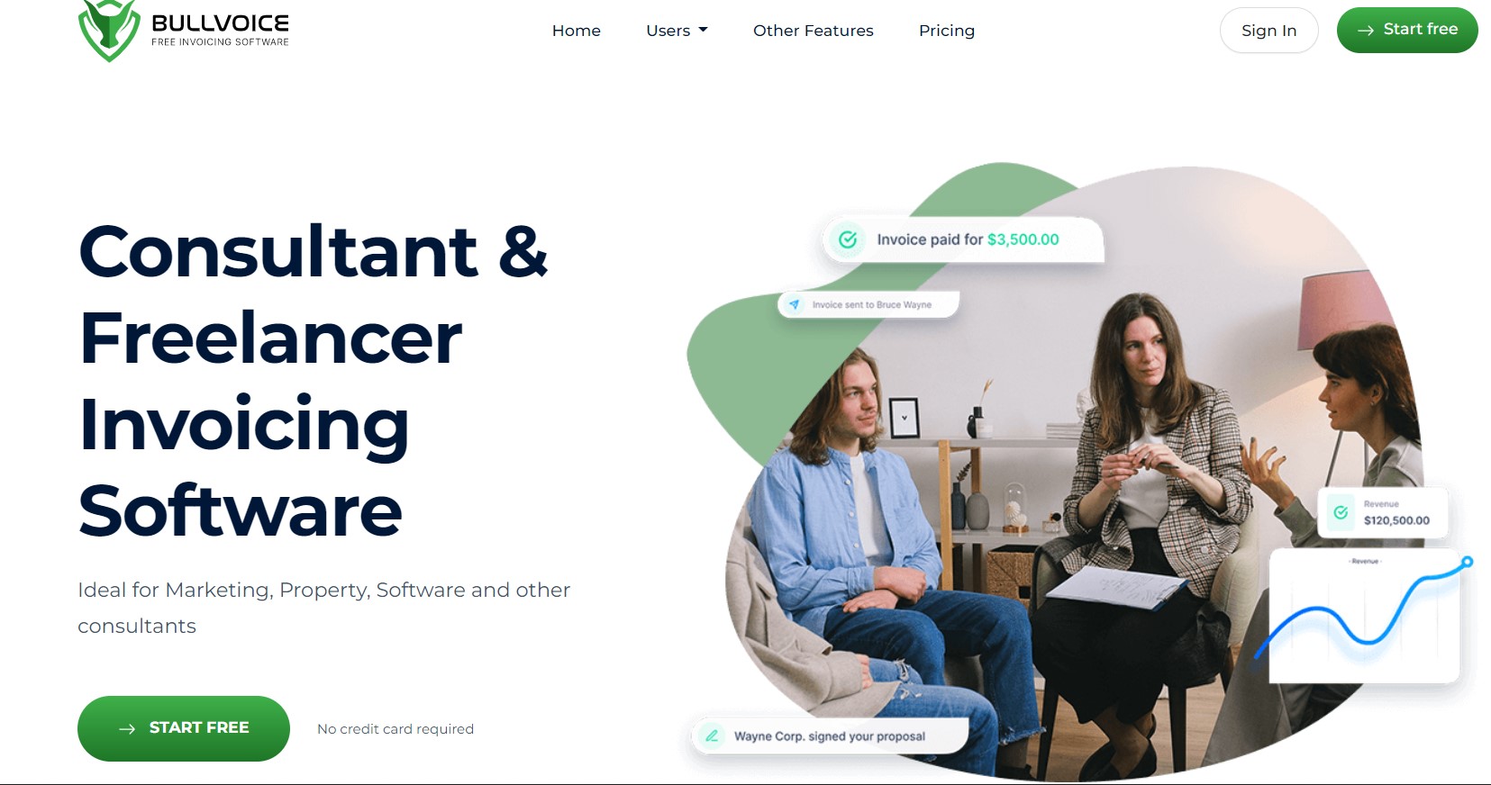 screenshot of Bullvoice