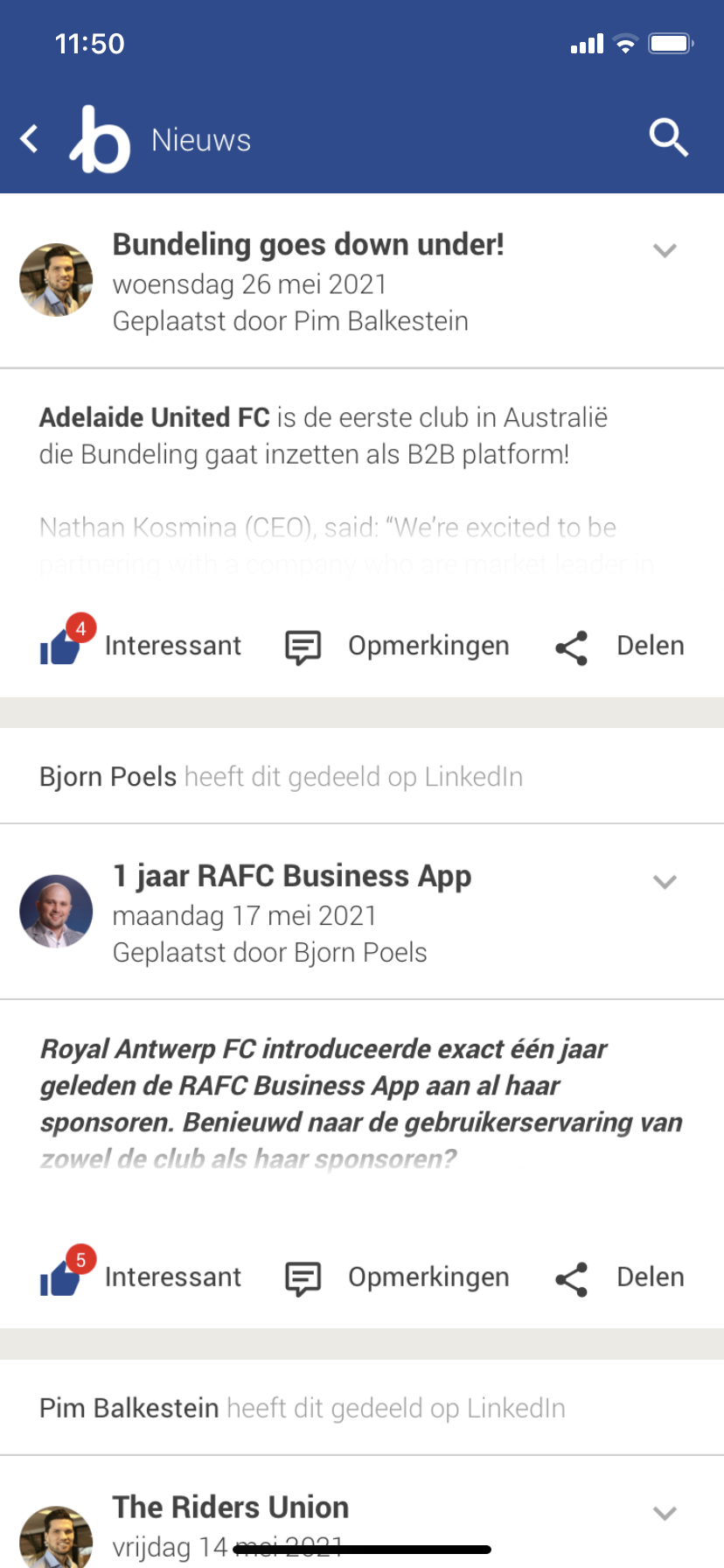 screenshot of Bundeling