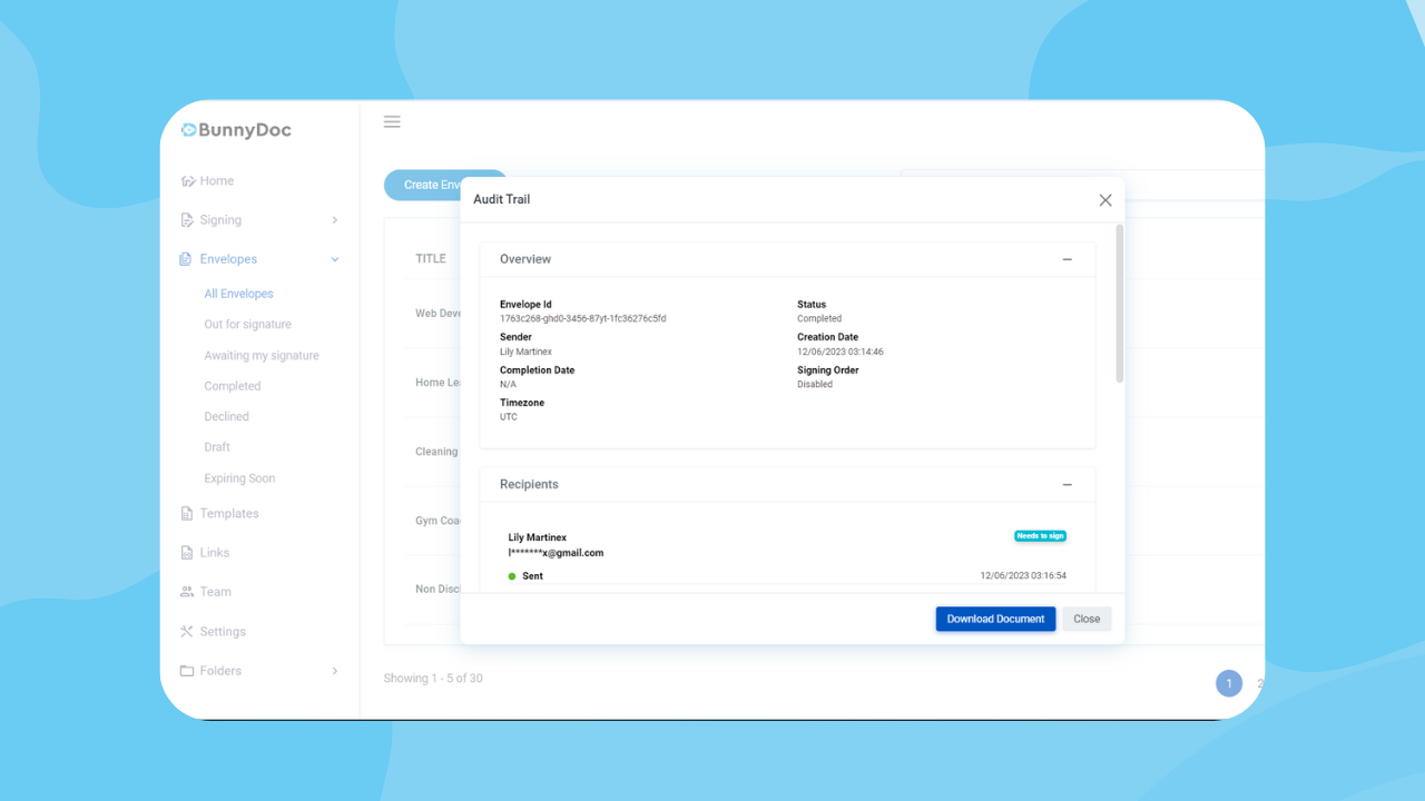 screenshot of BunnyDoc