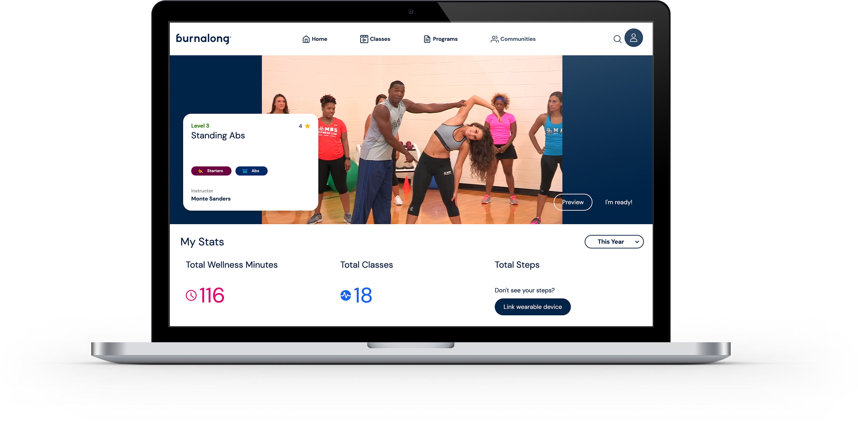 screenshot of Burnalong