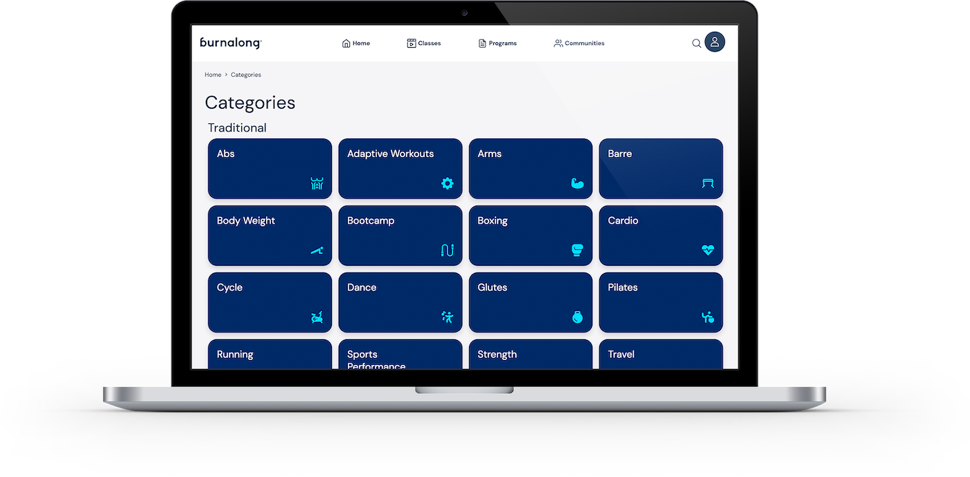 screenshot of Burnalong