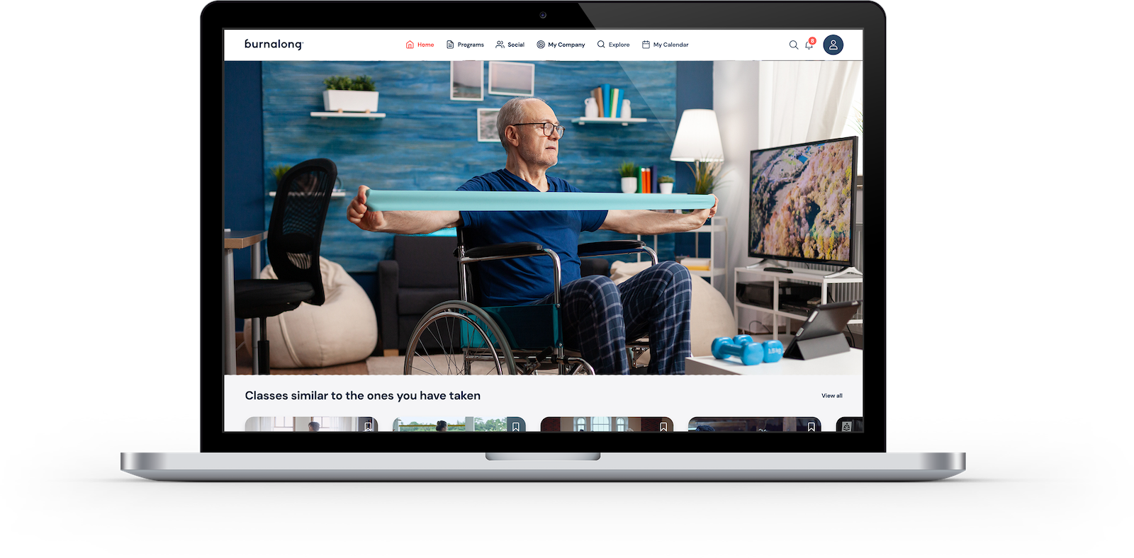 screenshot of Burnalong