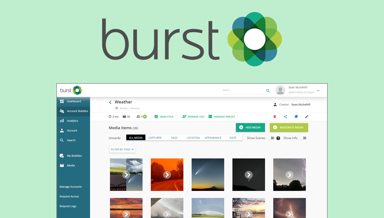 screenshot of Burst
