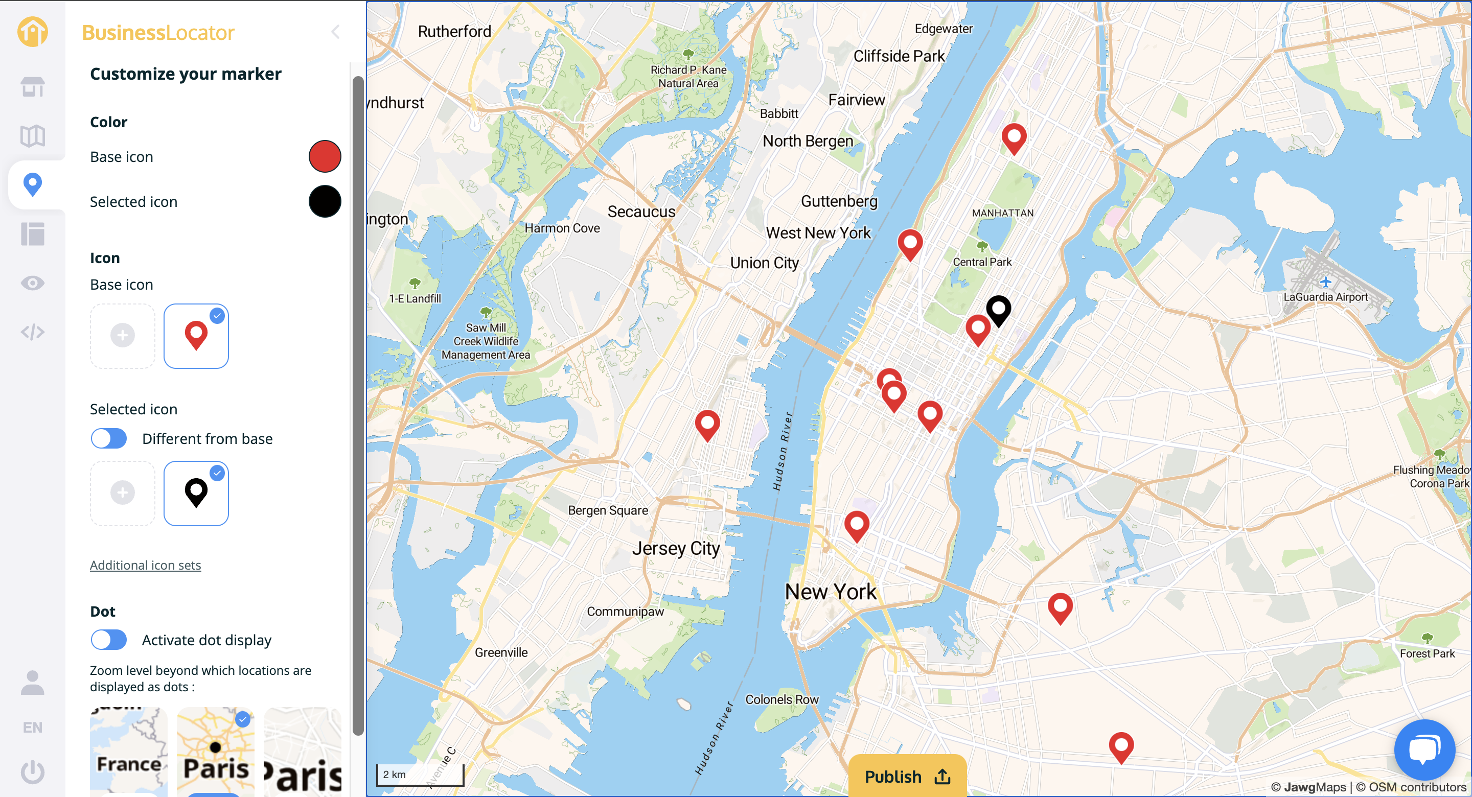 screenshot of BusinessLocator