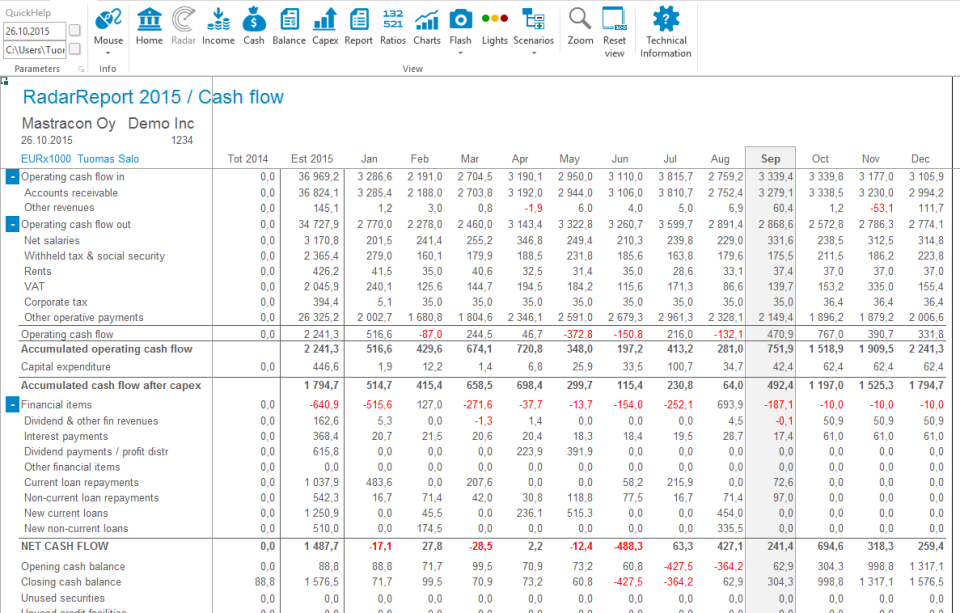 screenshot of BusinessRadar
