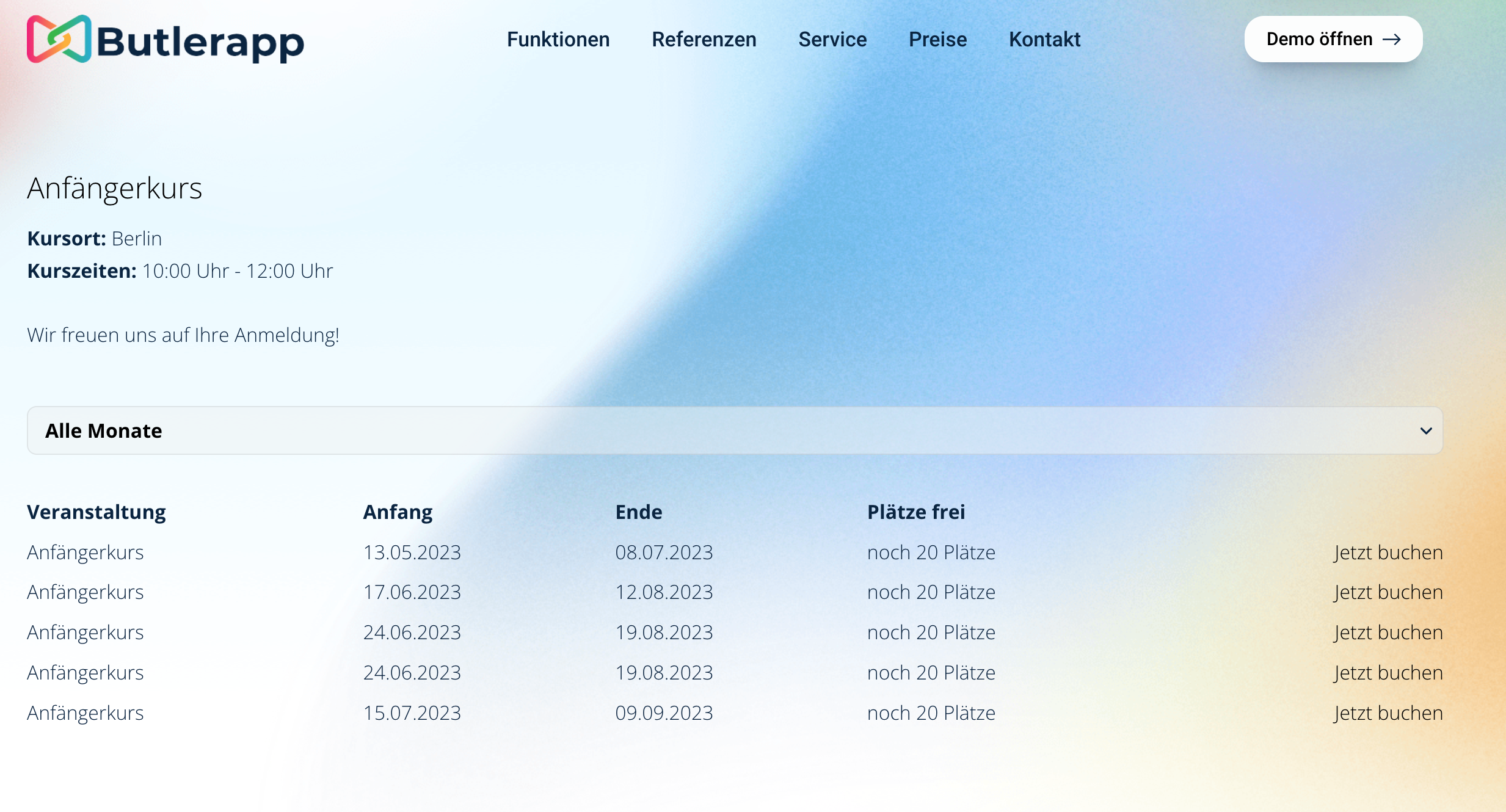 screenshot of Butlerapp