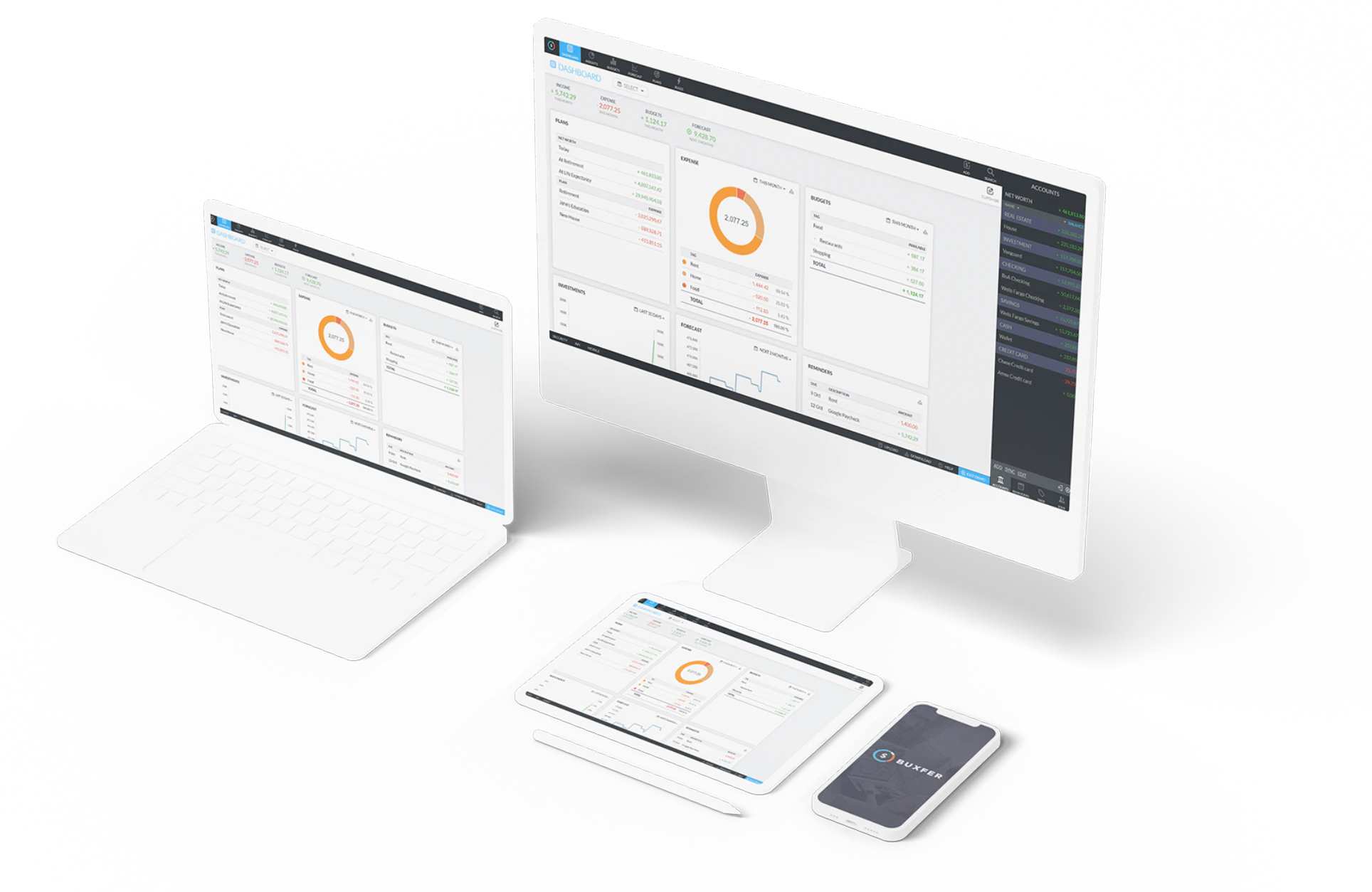 screenshot of Buxfer