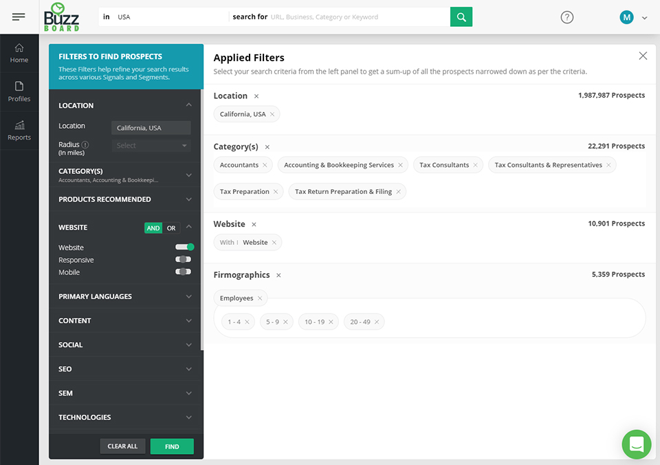 screenshot of BuzzBoard