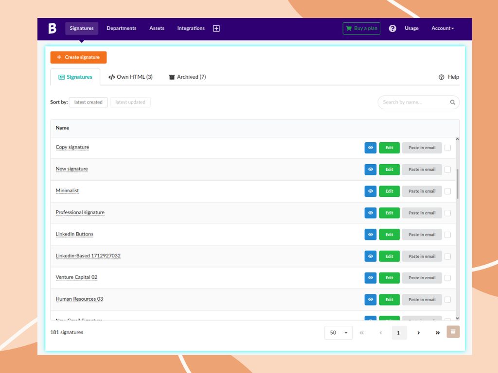 screenshot of Bybrand