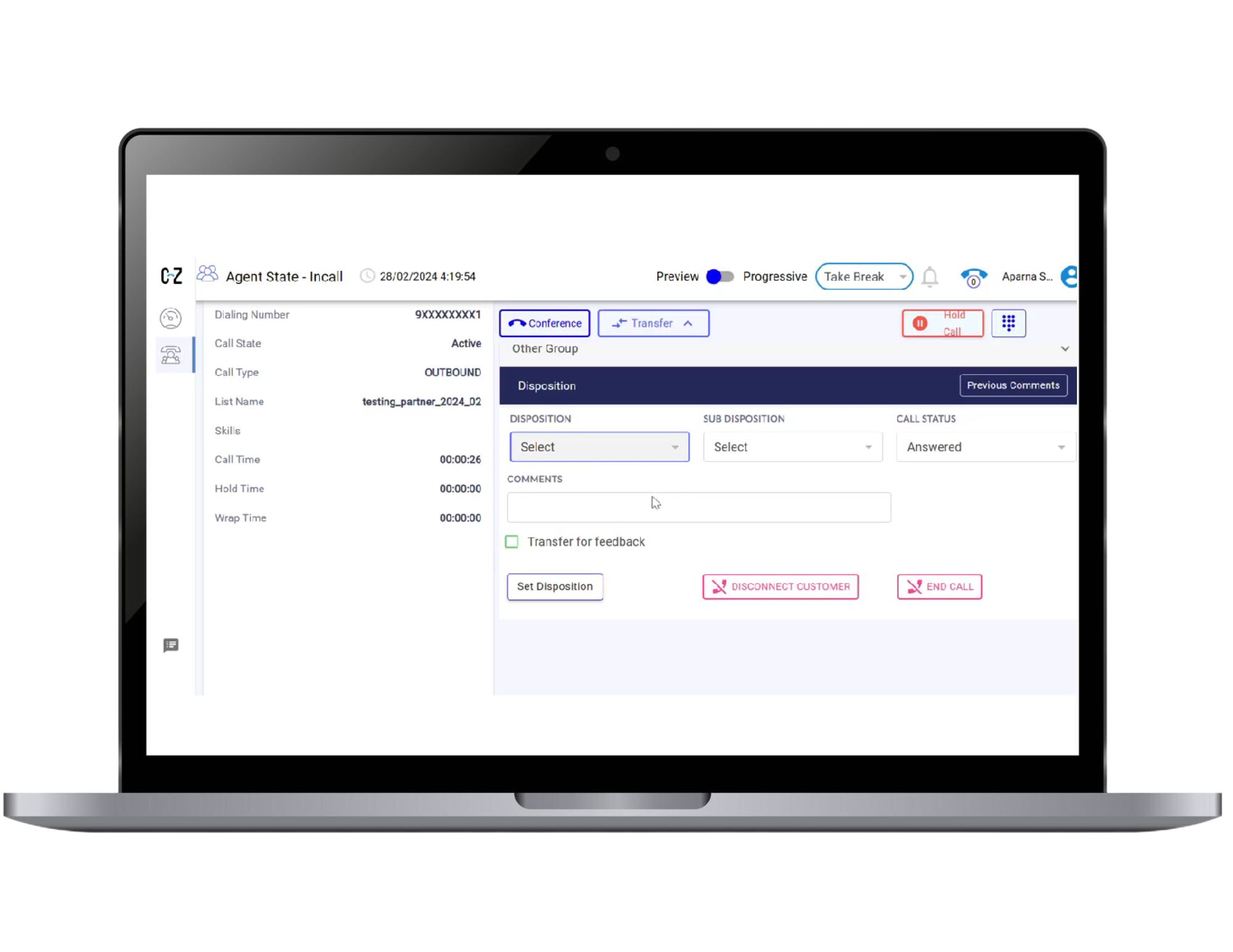 screenshot of C-Zentrix