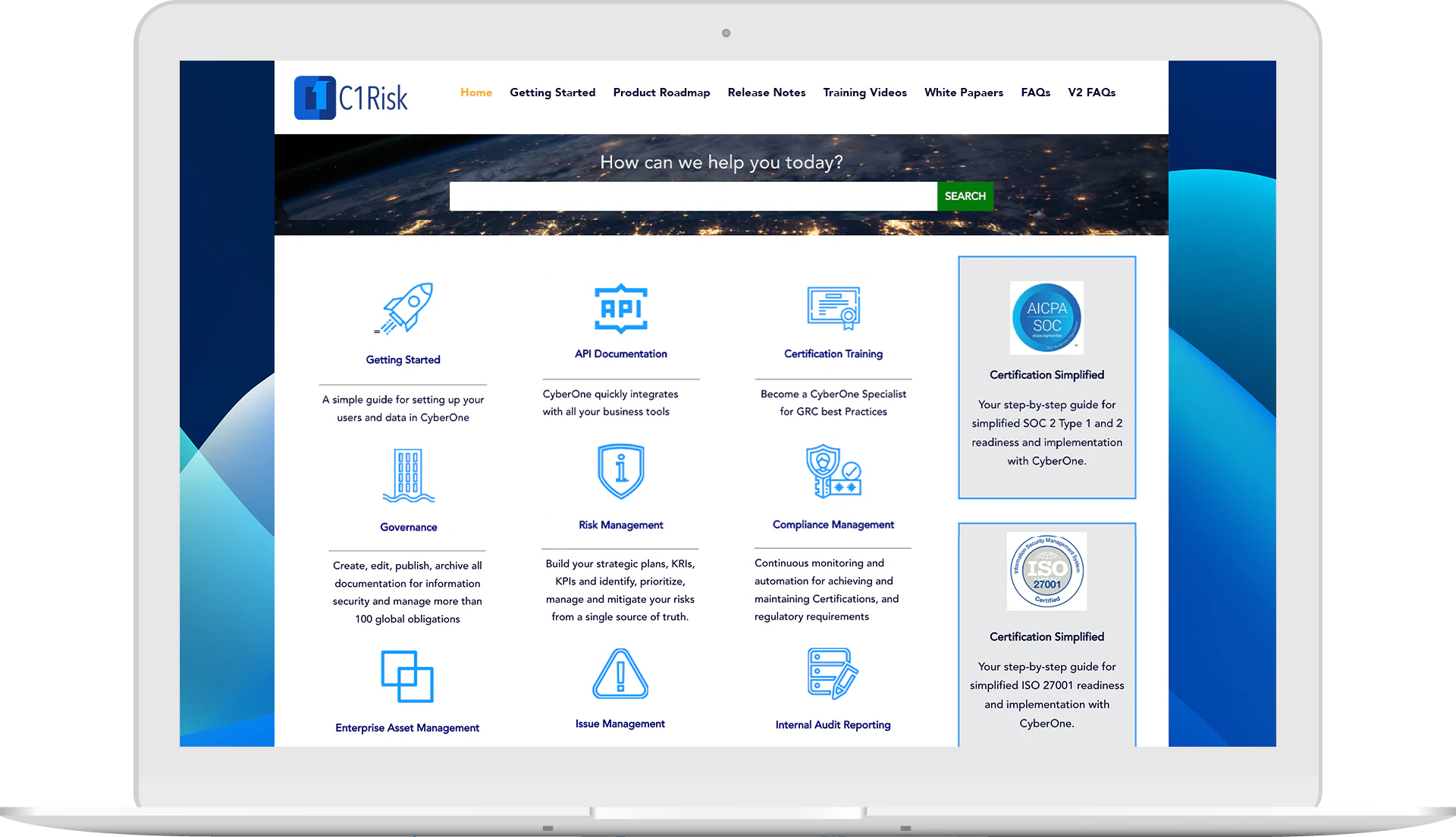 screenshot of C1Risk