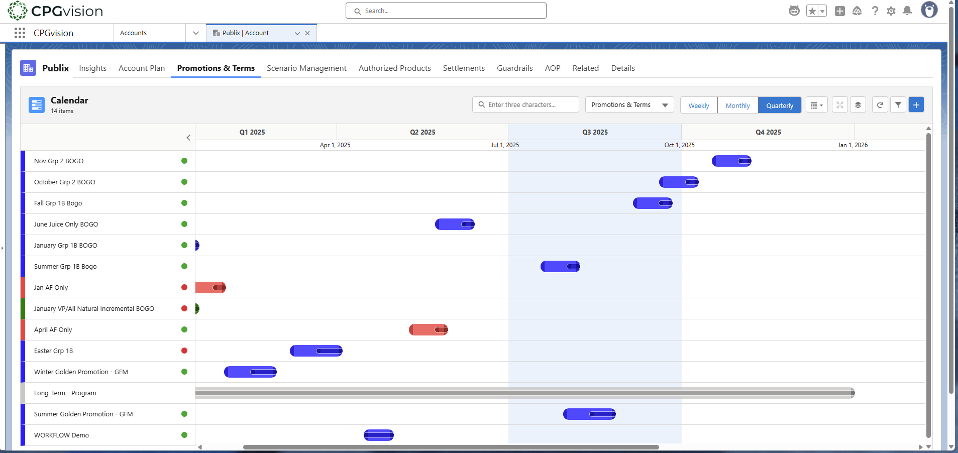 screenshot of CPGvision
