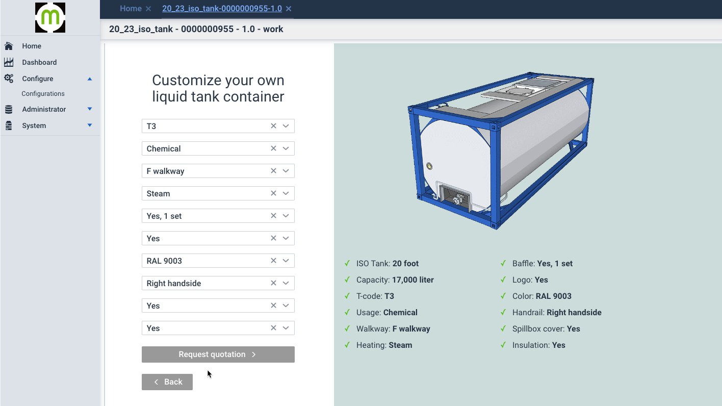 screenshot of CPQing