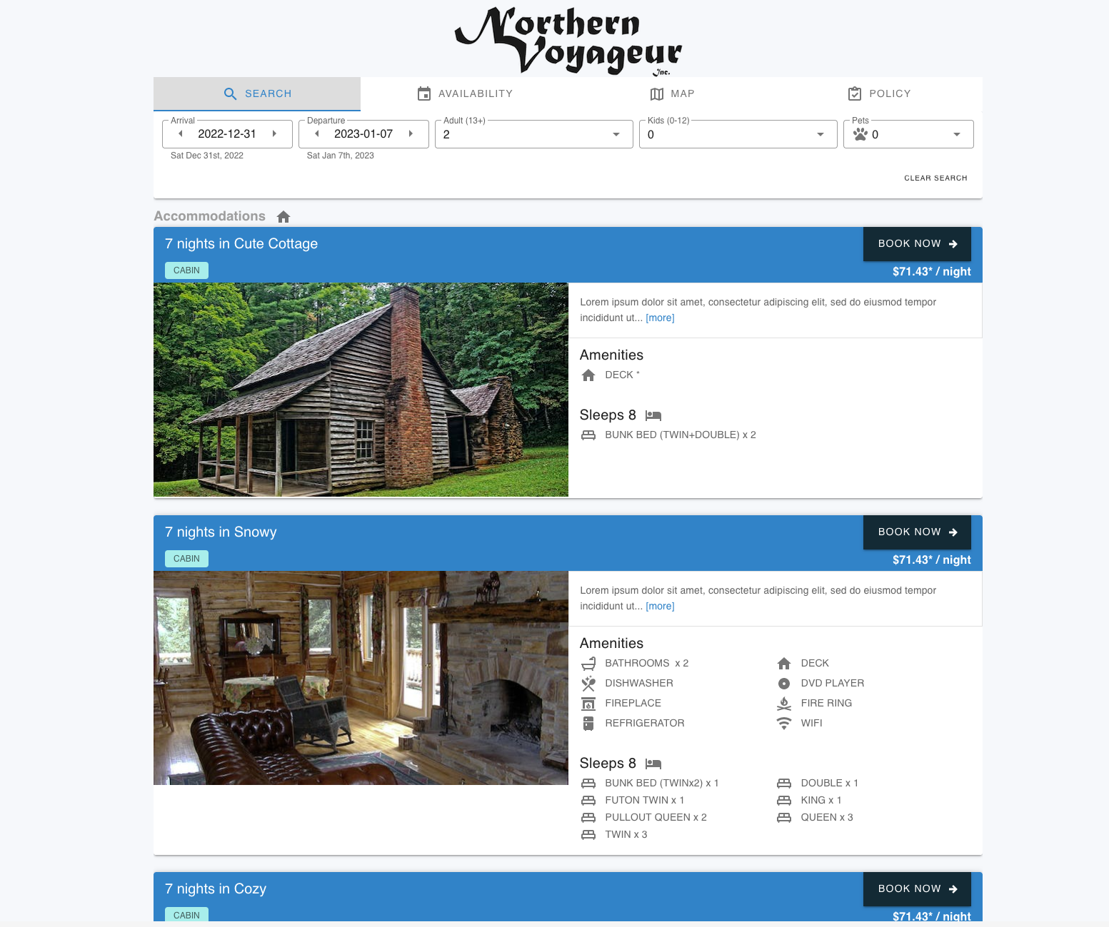 screenshot of CabinKey