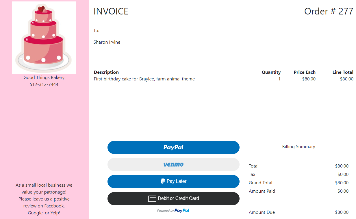 screenshot of CakeBoss