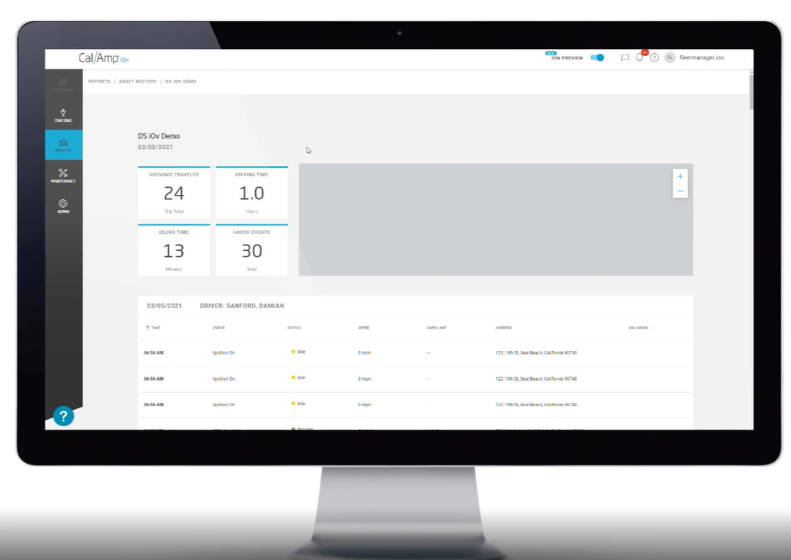 screenshot of CalAmp
