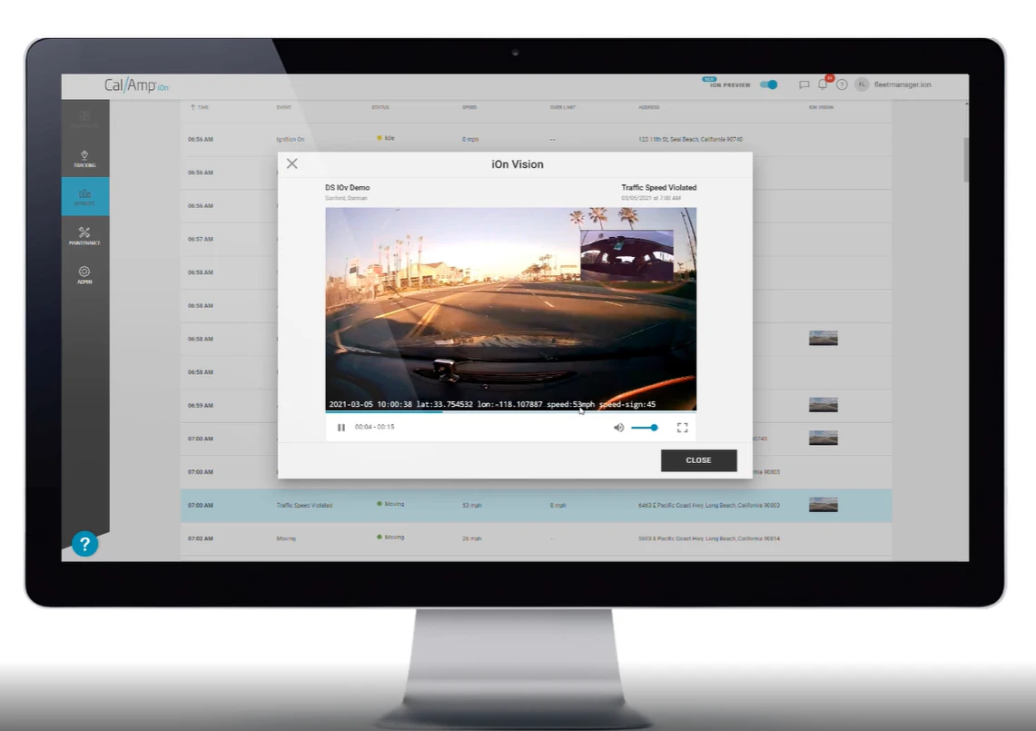 screenshot of CalAmp