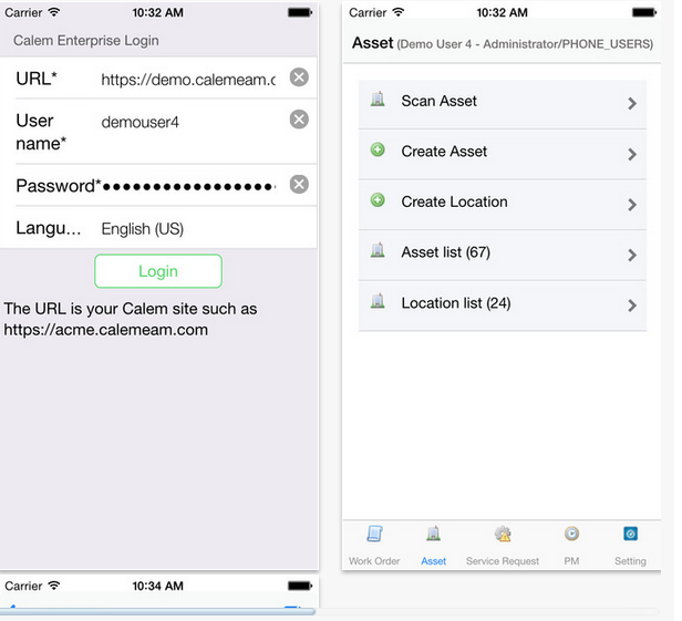 screenshot of CalemEAM