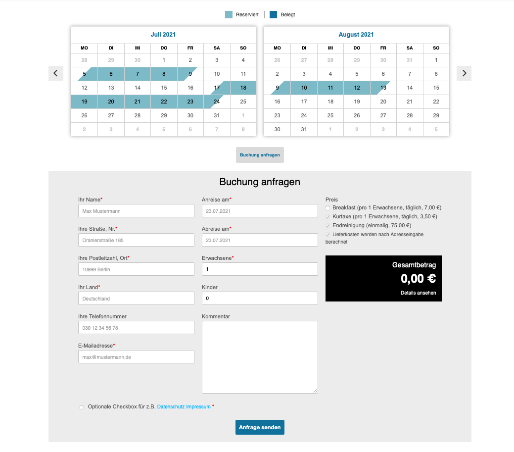 screenshot of CalendarApp