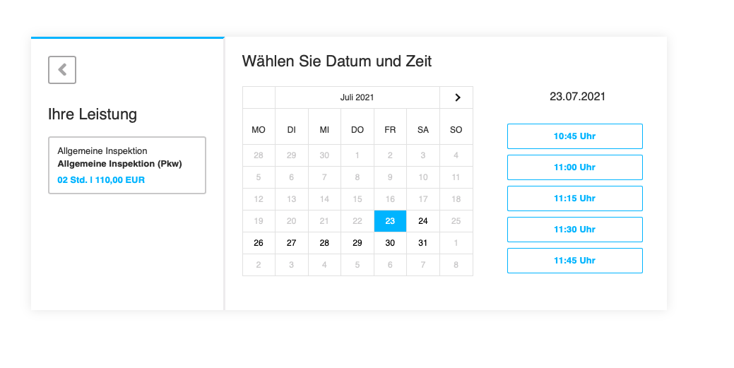 screenshot of CalendarApp