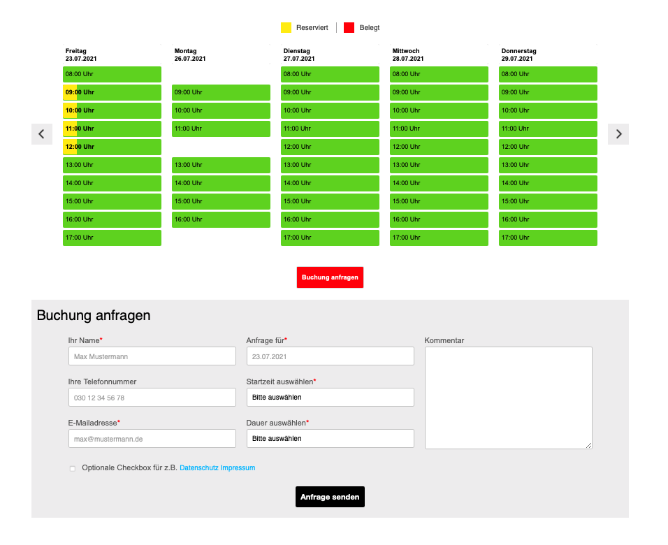 screenshot of CalendarApp