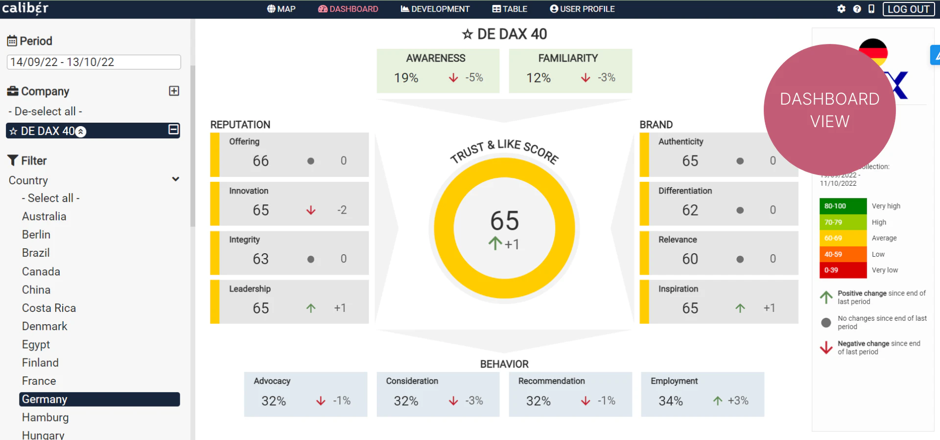 screenshot of Caliber