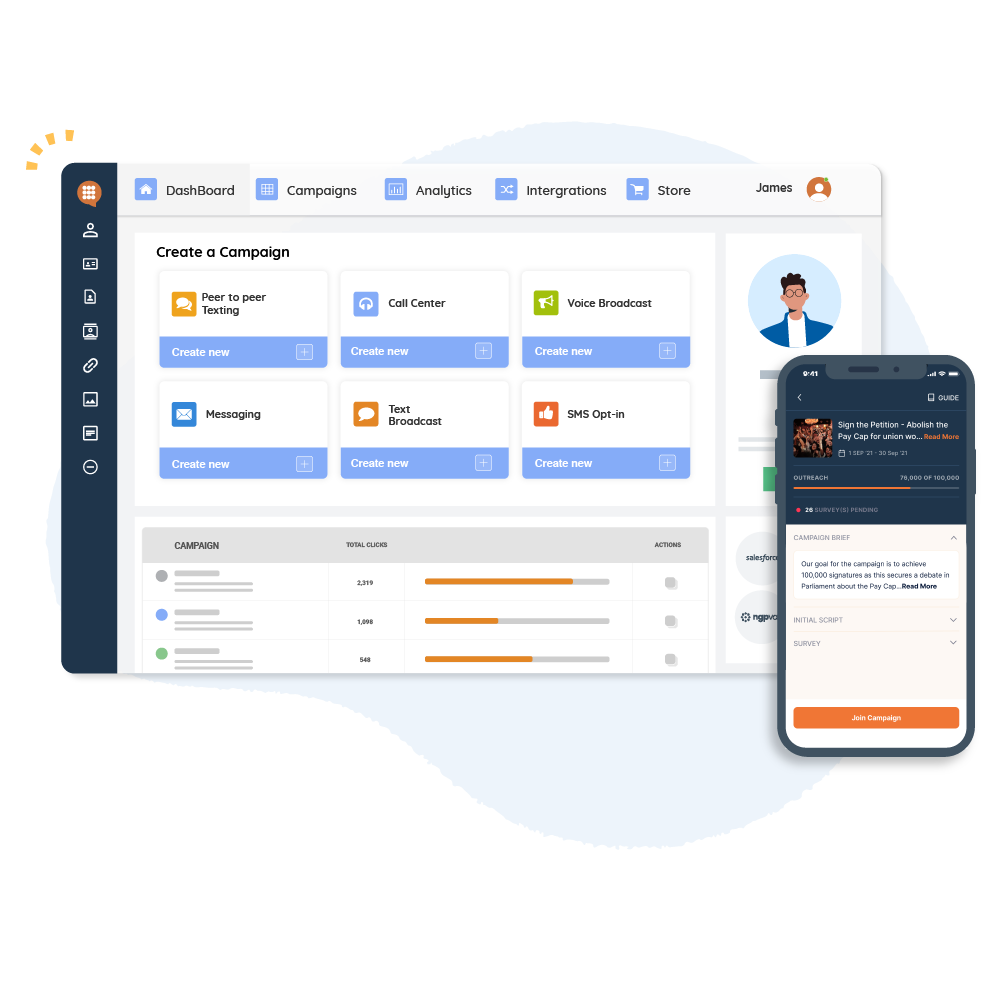 screenshot of CallHub