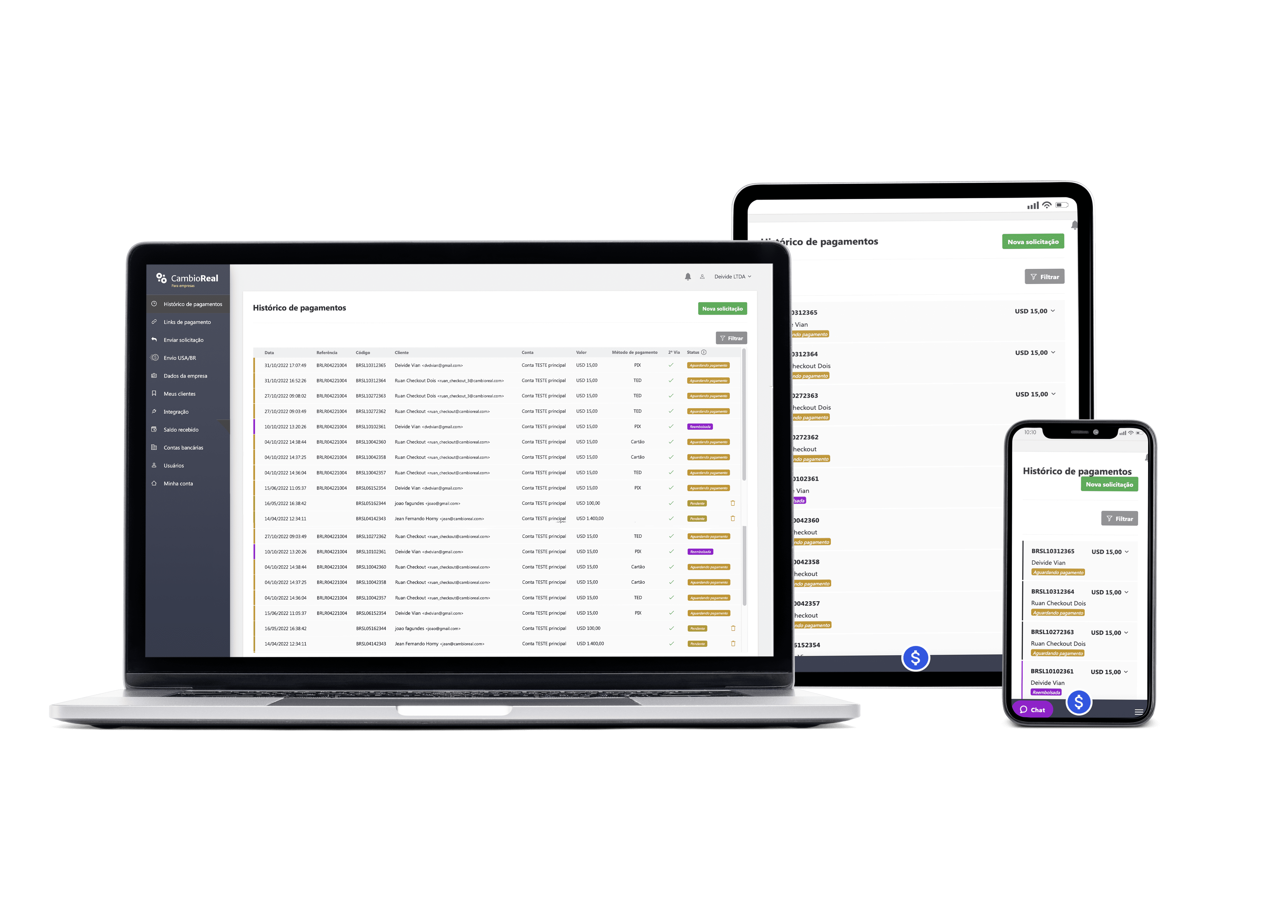 screenshot of CambioCheckout