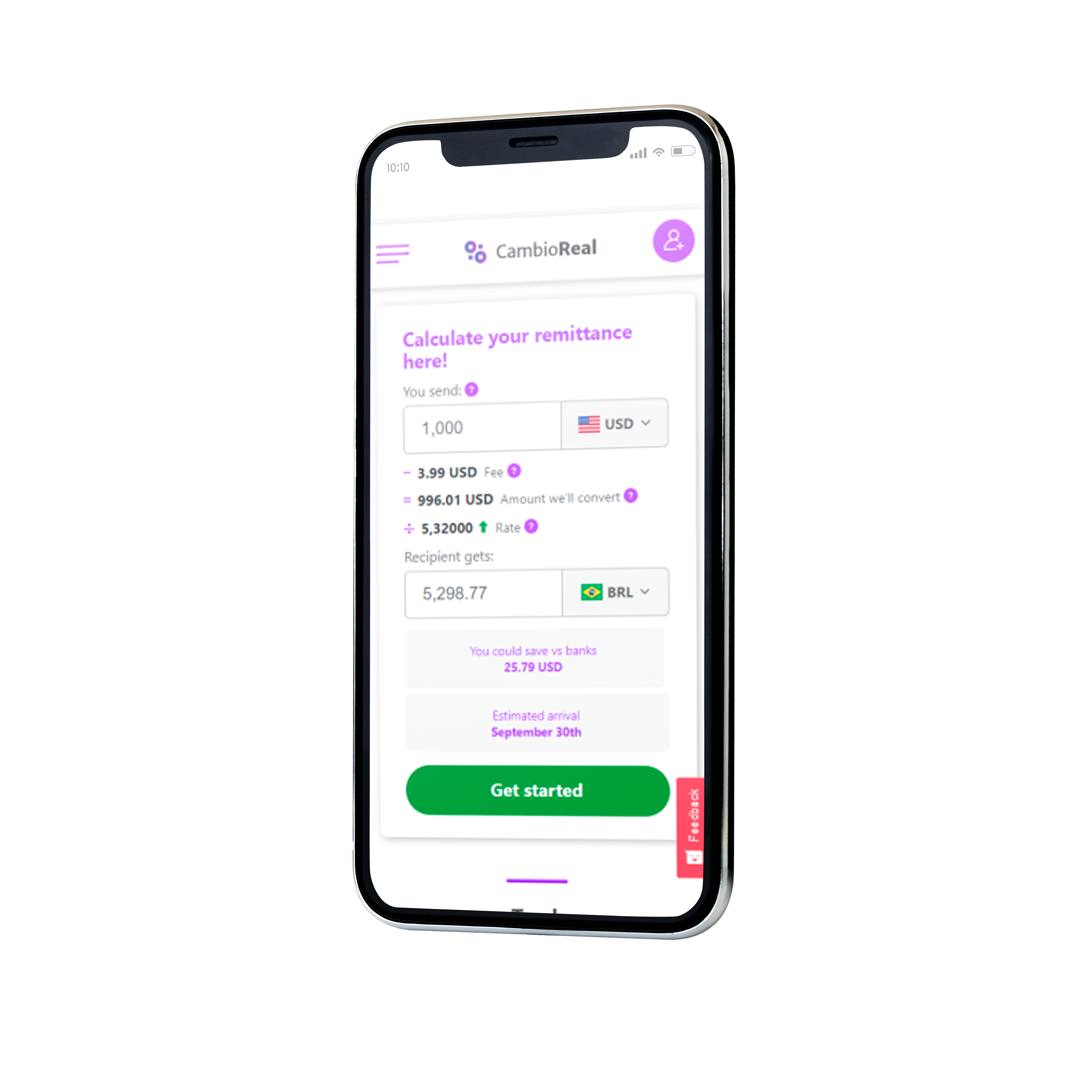 screenshot of CambioCheckout