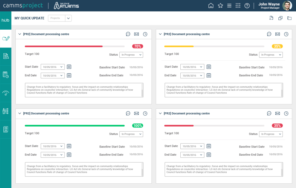 screenshot of Camms.Project