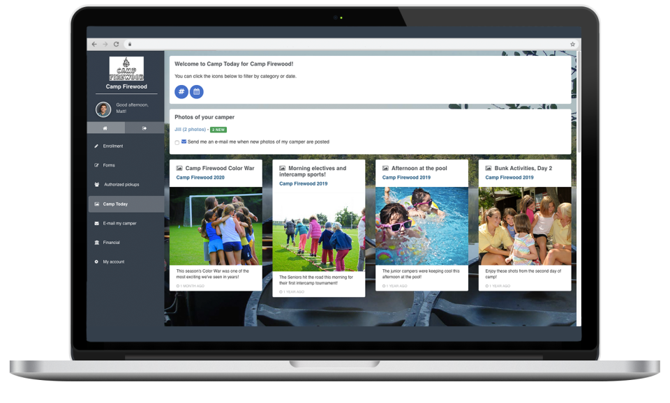 screenshot of CampSite