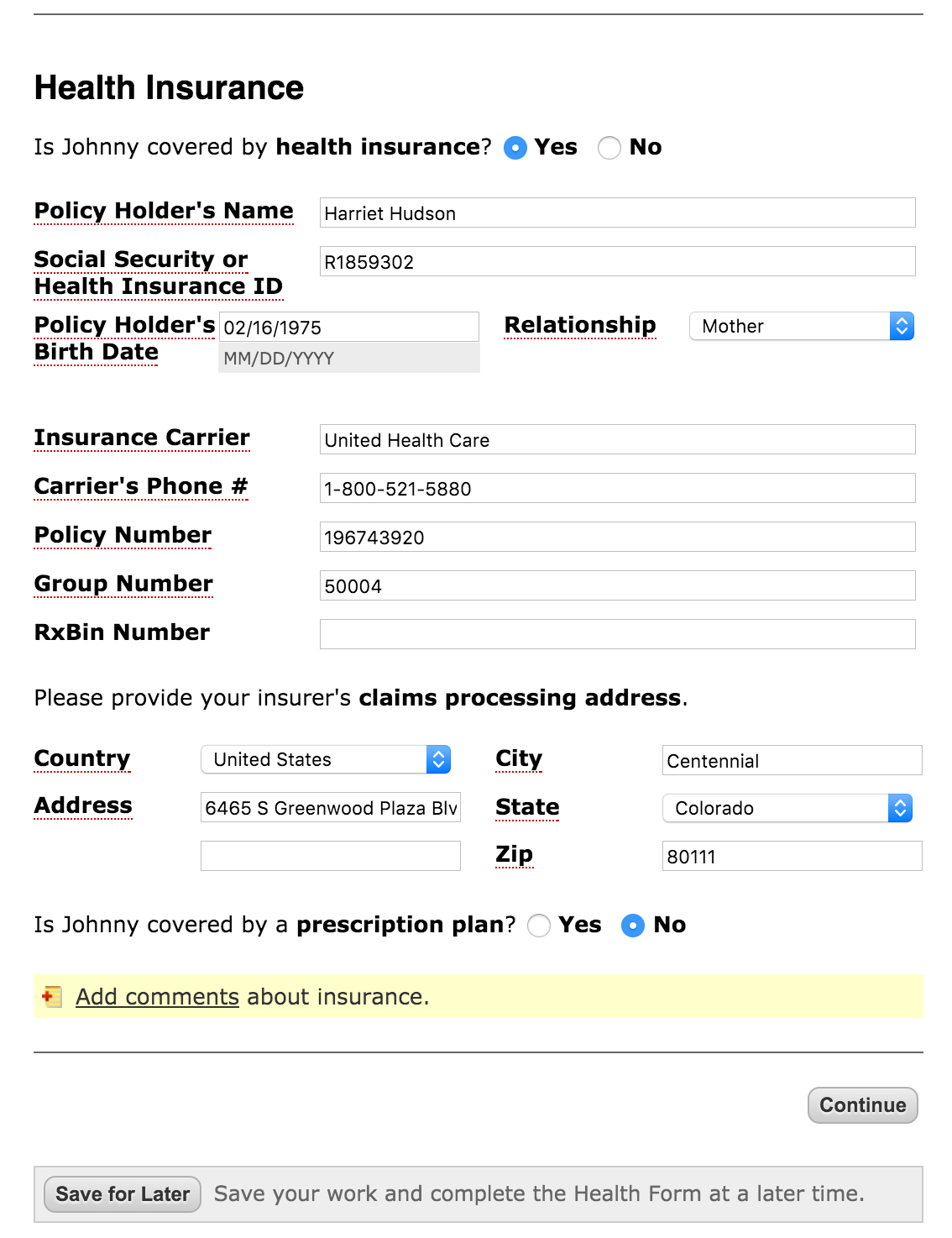 screenshot of Campminder