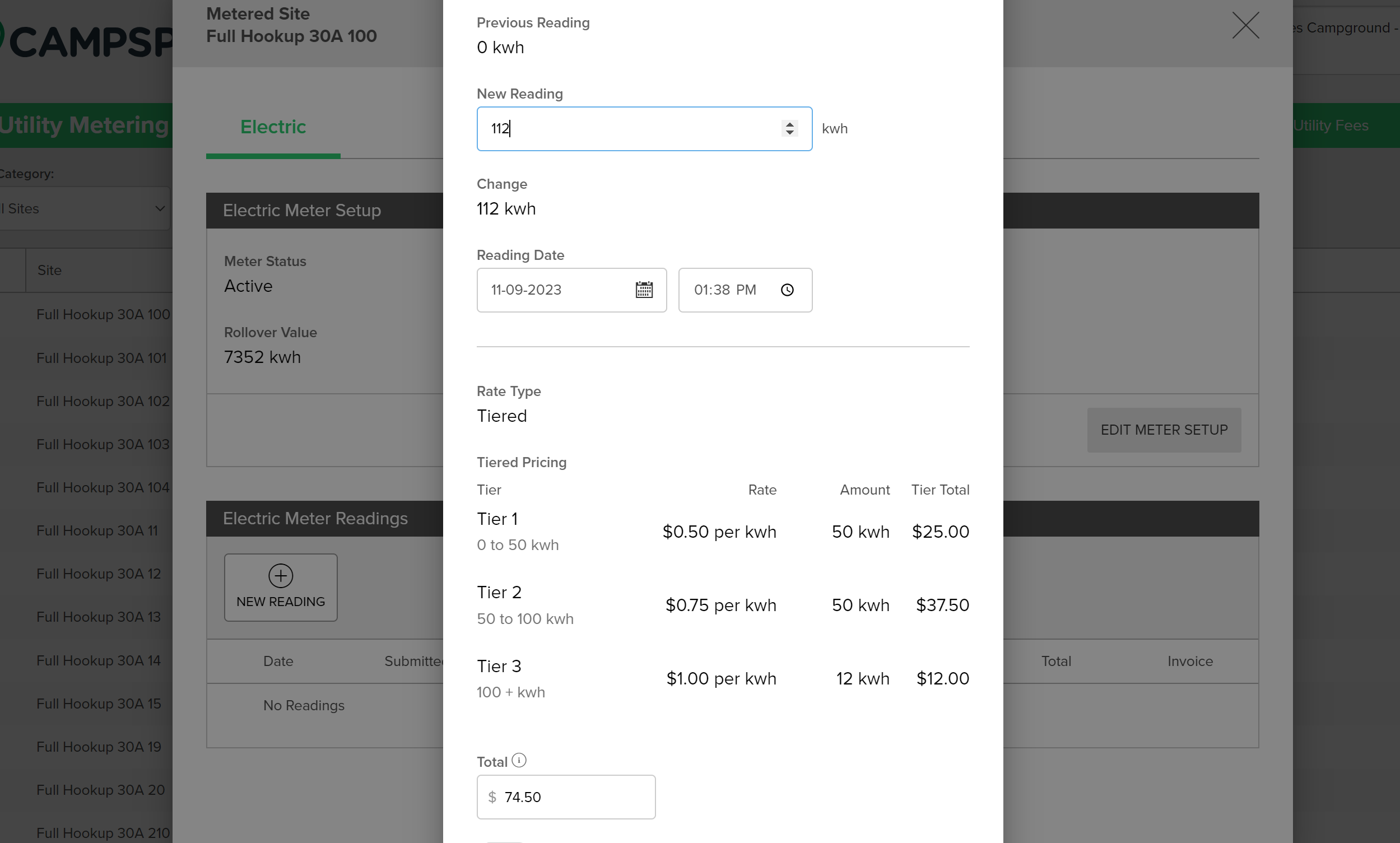 screenshot of Campspot