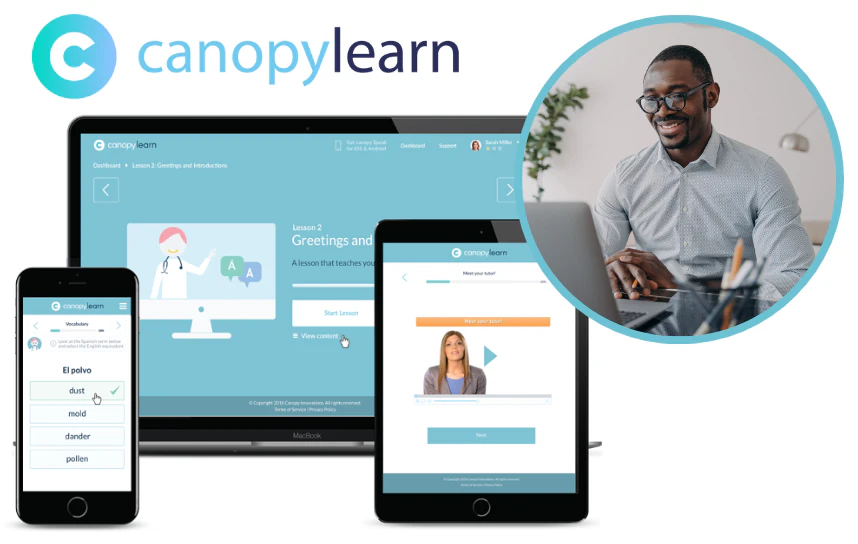 screenshot of CanopyLearn