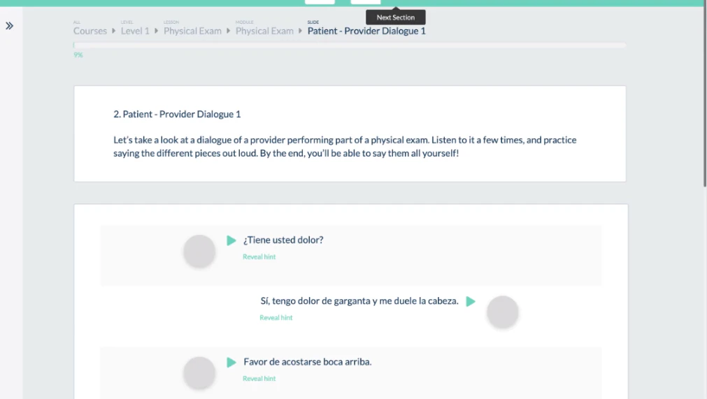 screenshot of CanopyLearn