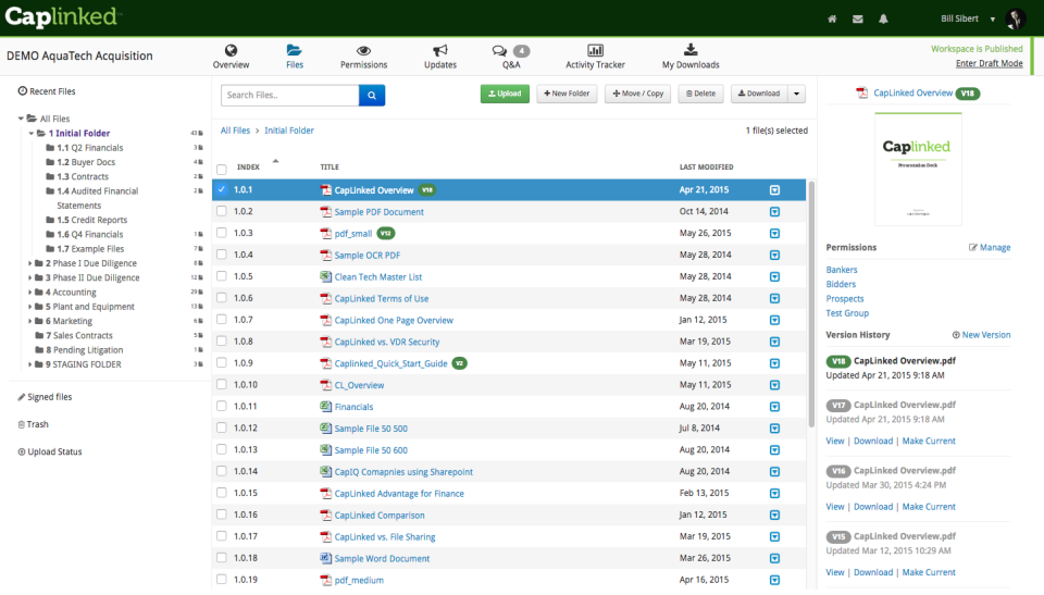 screenshot of CapLinked