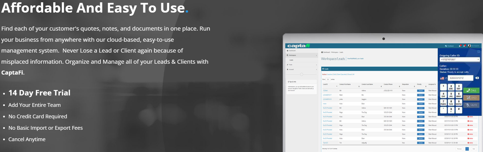 screenshot of Captafi