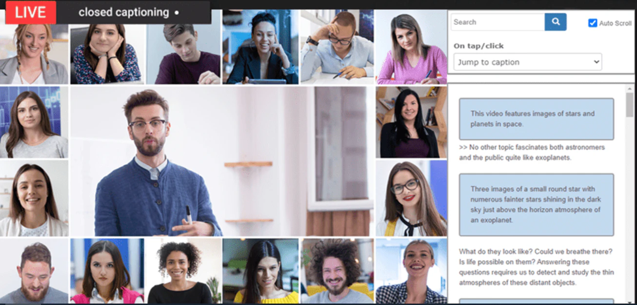 screenshot of CaptionSync