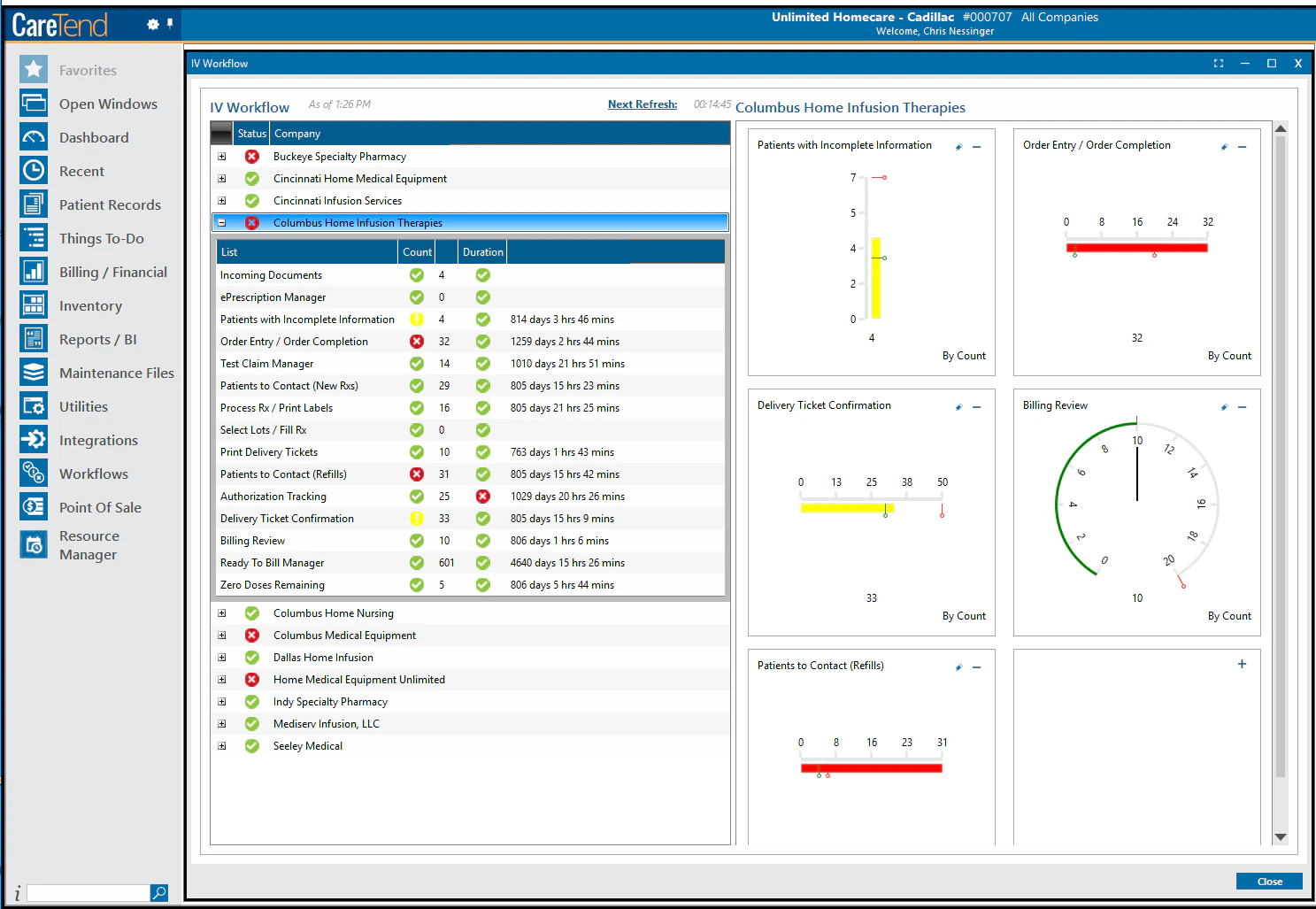 screenshot of CareTend
