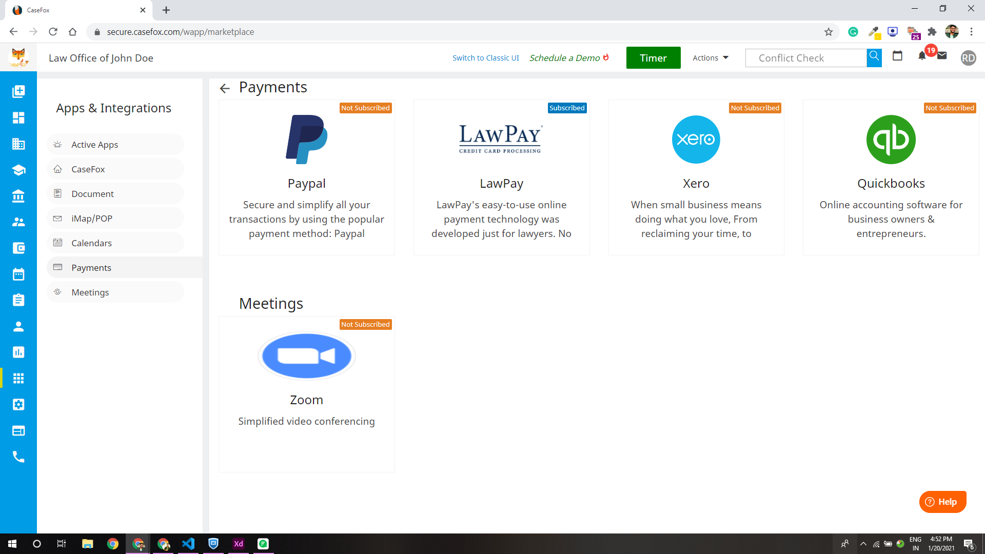 screenshot of CaseFox